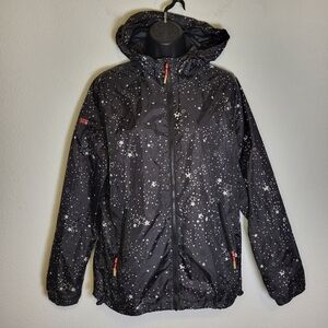 Superdry Printed Cagoule Rain Jacket in Mini Star Constellations size Medium